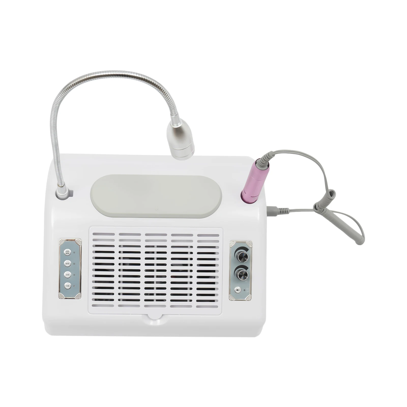 Estrattore per collettore di polveri per unghie 5 in 1 40W Trapano elettrico per unghie professionale 30000 giri/min con lampada per unghie UV LED 48W/96W