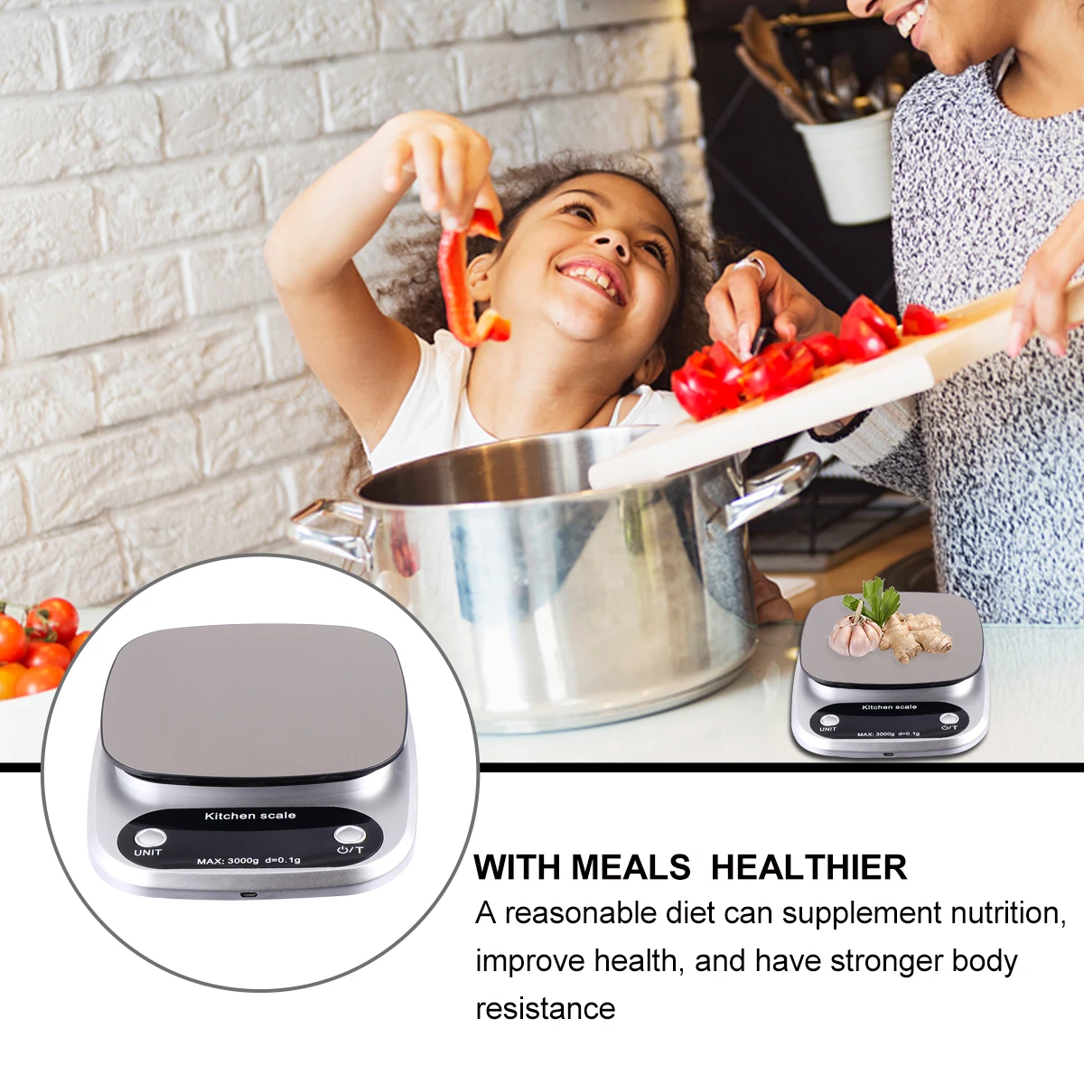 

Kitchen Scale Scales Digital Gramera Food Precision Weight for Household Travel Electronic Spoon