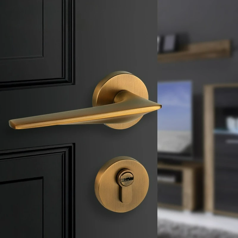 indoor-silent-door-lock-solid-wood-room-bathroom-handle-lock-zinc-alloy-simple-split-lock