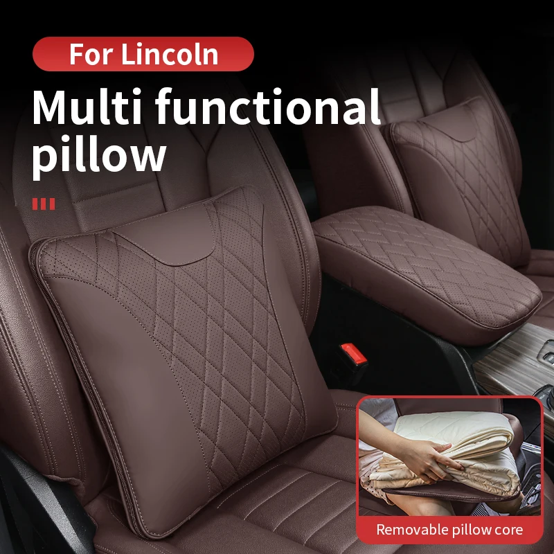 

For Lincoln Multi functional pillow dual-purpose lumbar support, air-conditioned blanket, skin-friendly in-car nap wonder