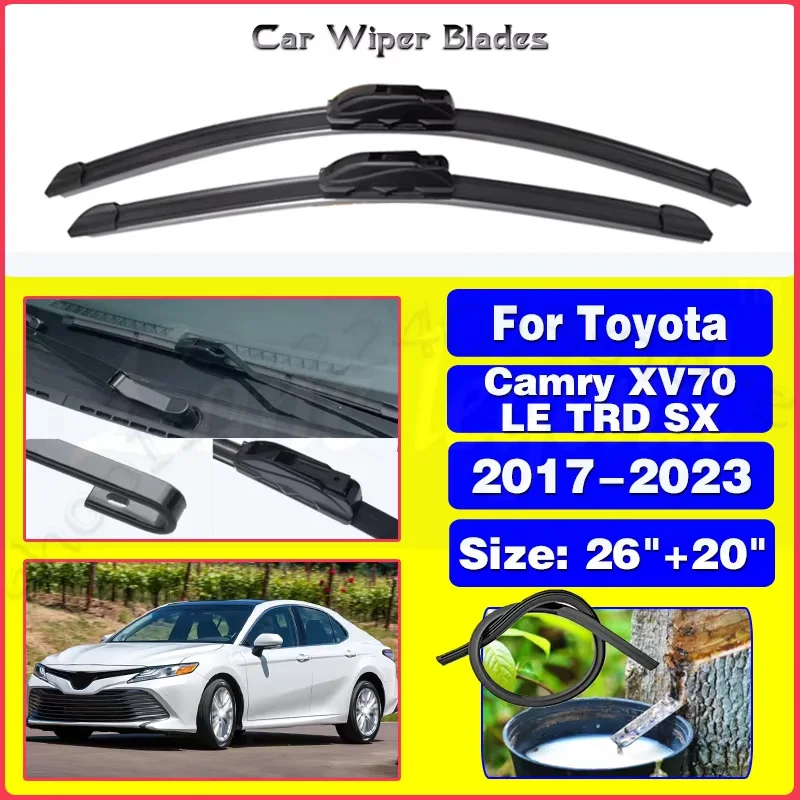 For Toyota Camry XV70 LE TRD SX 2017 - 2023 Windshield Windscreen Window Brushes 26