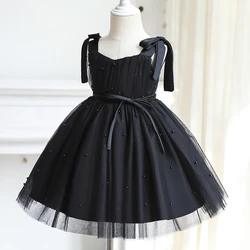 Formal Party Princess Dress Elegant Kids Girl Clothes Princess Girl Ceremony Prom Gown Pageant Children Clothing Sling Girl Gown