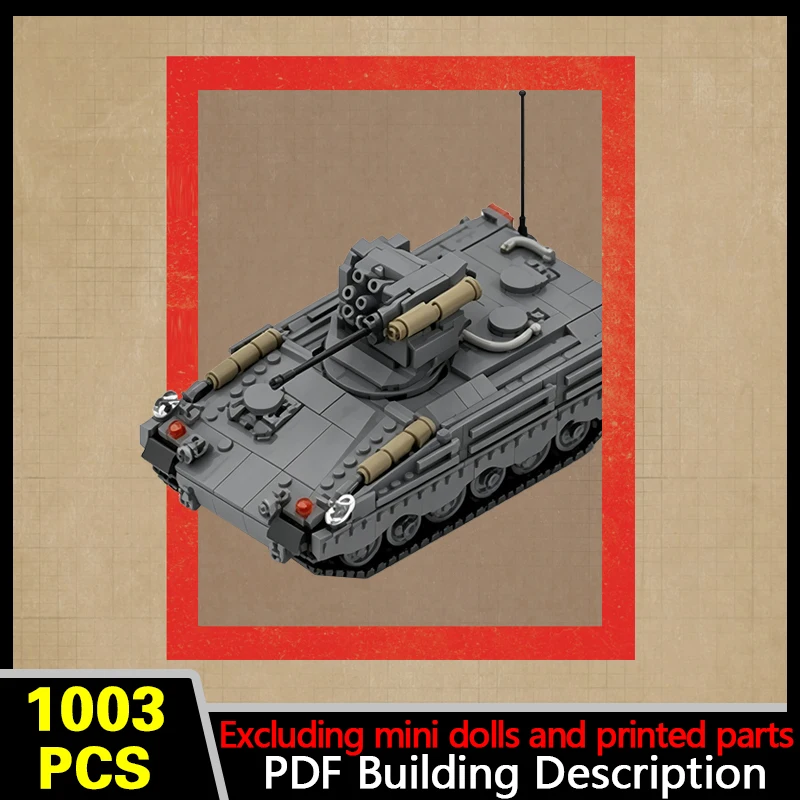 1A3 Infantry Fighting Vehicle Model MOC Building Bricks War Equipment Style Modular Technology Gifts Holiday Assemble Toys Suit