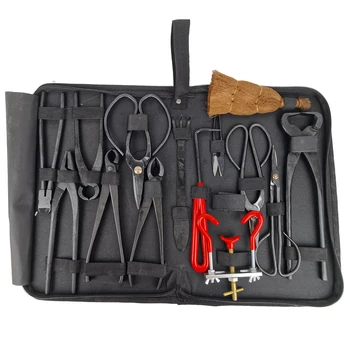 High quality bonsai tools set multifunctional bonsai kit 14 - piece set carbon steel cutting set and tool kit/roll wires