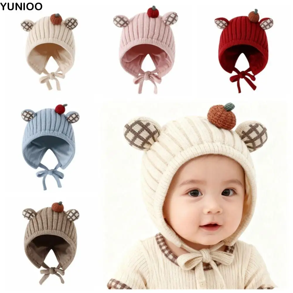 

Cute Winter Baby Crochet Hat Breathable 5-24 Months Toddler's Knitted Hat Windproof Cold-Resistant Ear Protection Hat