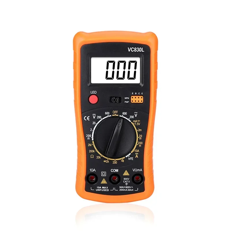 Factory wholesale anti-burn VC830L pocket digital universal meter backlight multimeter small multi-purpose meter digital display