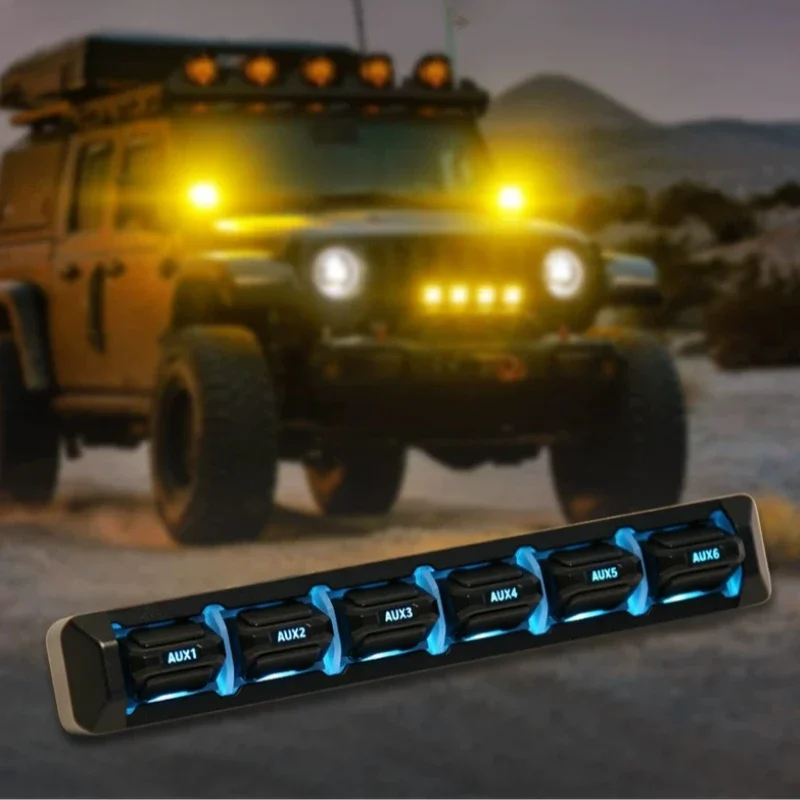 Off-road Modified Universal 6-ways Spotlight Airplane Switch Wireless Remote High Power Lever Remote Control Switch Accessories