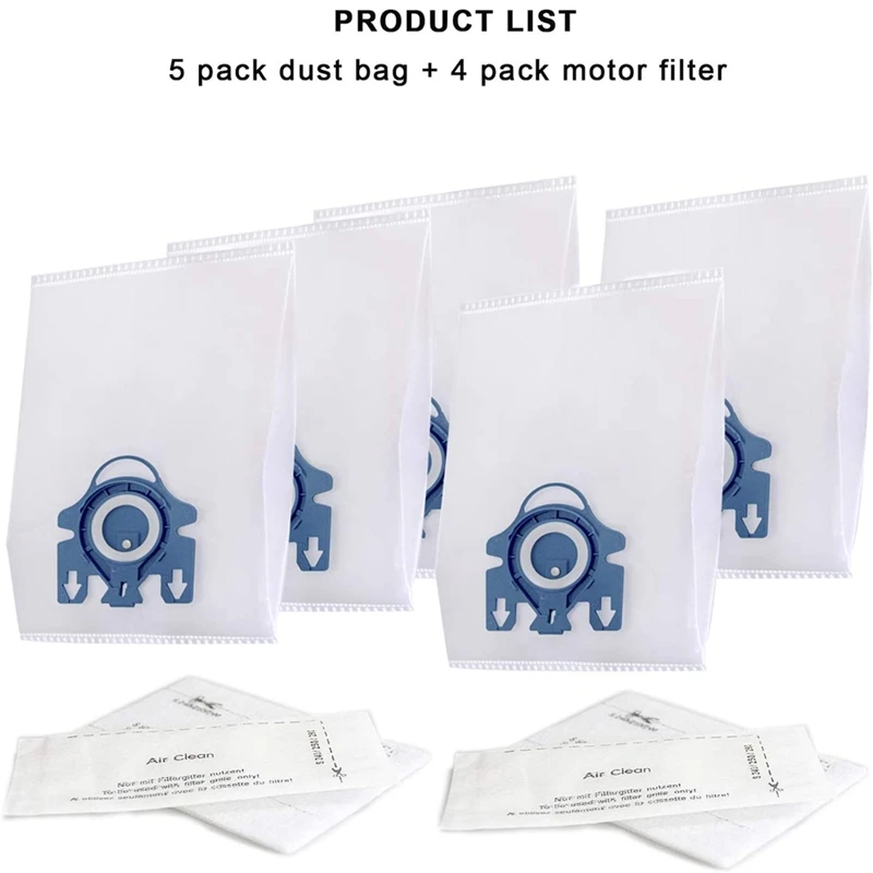 Replacement GN 3D Dust Bag for Miele Canister S2, S5, S8, Classic C1, Complete C2 and Complete C3 Vacuum Cleaner