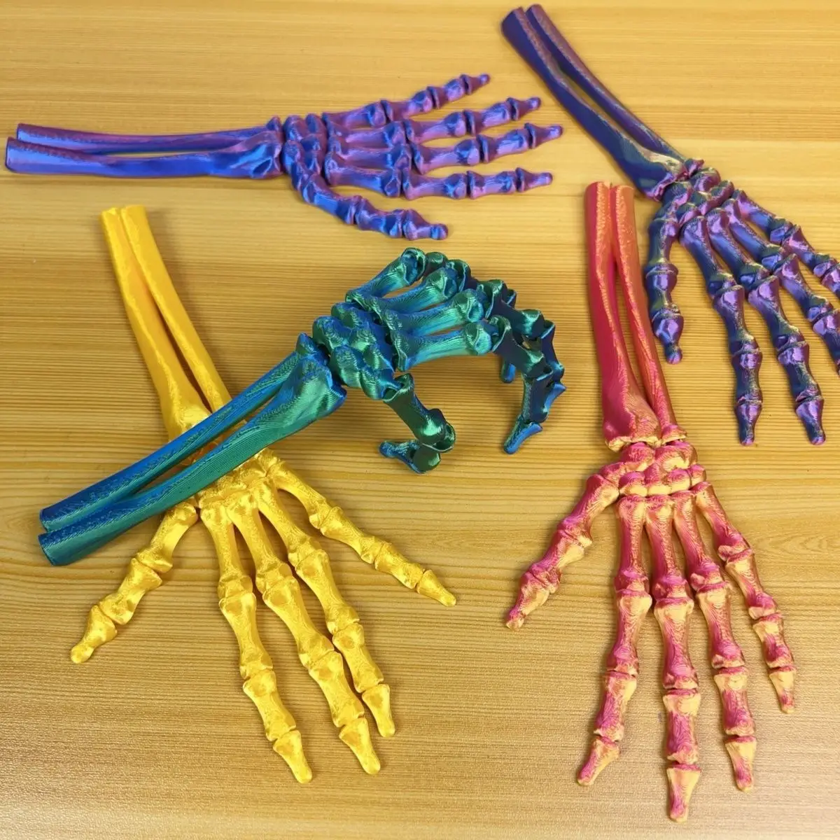 

3D Printed Skull Ornament Artificial Simulated Skeleton Palm Decorative Ornament For Table Sofa Fireplace Halloween Party Decors