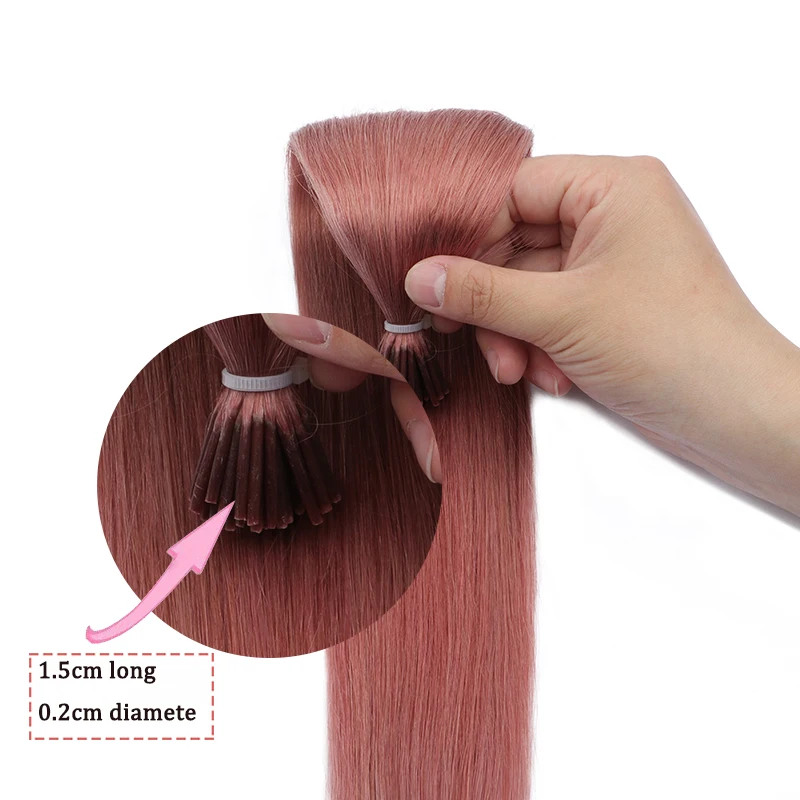 يسلط الضوء على الحفلات الملونة رويا I تلميح وصلات شعر شعر بشري حقيقي قبل المستعبدين خرز صغير كبسولات الشعر كبسولات ميكرولينك الشعر #3