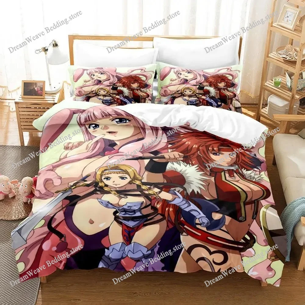 

3D Print Anime Queen's Blade Bedding Set Single Twin Full Queen King Size Bed Set Adult Kid Bedroom Duvetcover Set Home Textile