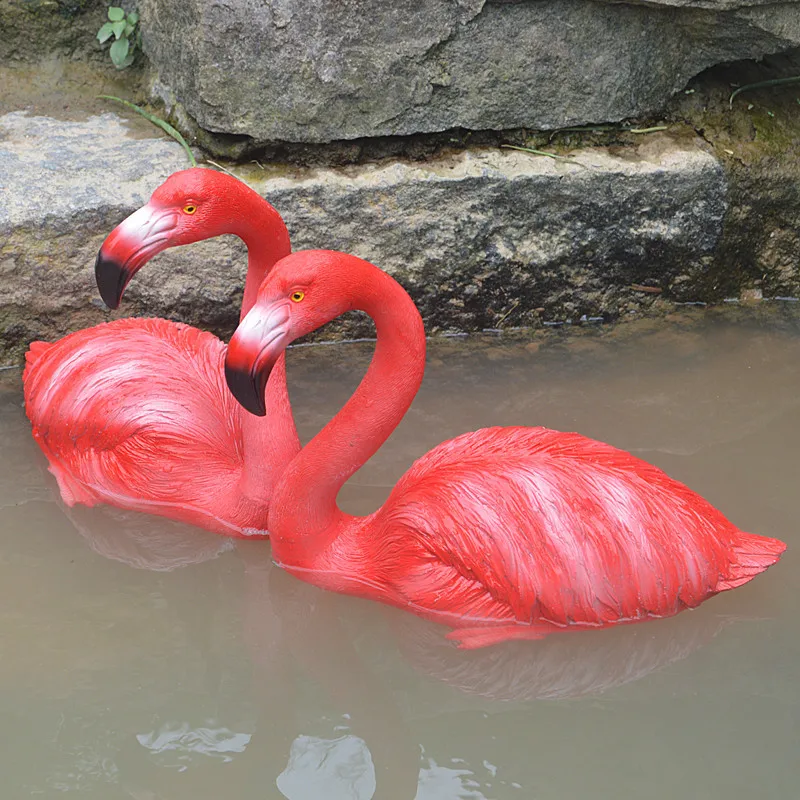 Floating Flamingo Can Float on the Surface of the Water  Water Pool Garden Fish Pond Landscaping Process Decoration Outdoor