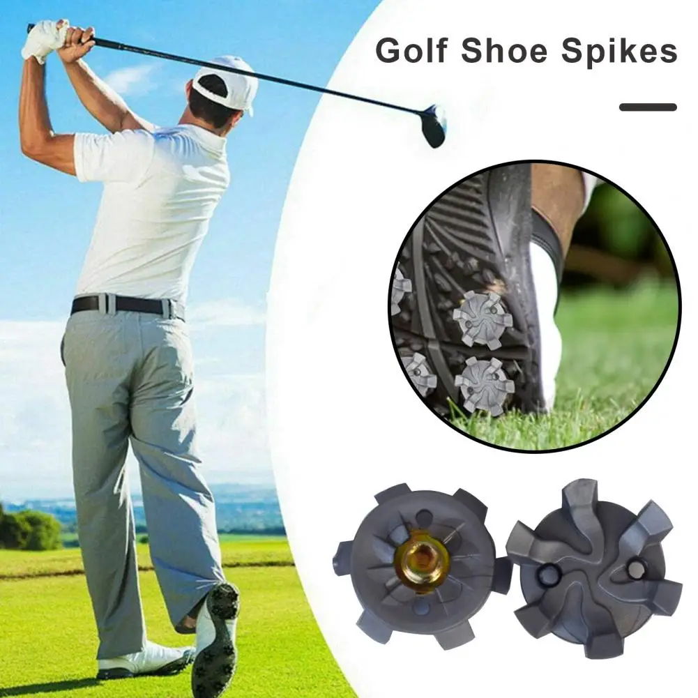 

Easy Install Golf Spikes 20pcs Golf Shoe Spikes Set with Wrench Metal Thread Screw Replacements for Outdoor Golf Cleats for Men