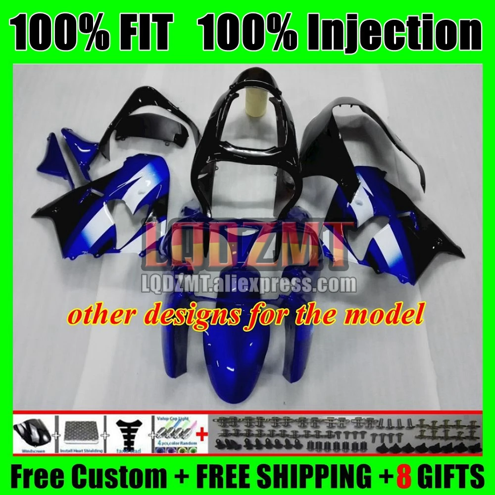 Injection Body For KAWASAKI NINJA ZX9 R ZX 9R 900CC Silver Flames ZX9R 98 99 55No.23 ZX 9 R 900 CC ZX900 ZX-9R 1998 1999 Fairing