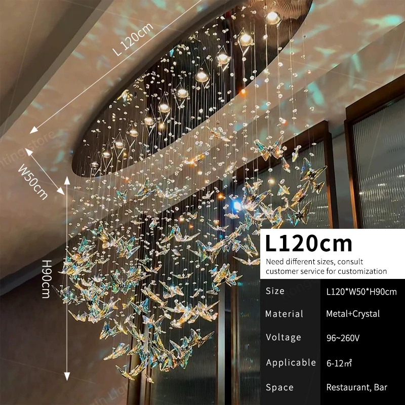 Kristallen kroonluchter hangers vlinderkroonluchter boven de tafel hanglampen voor keukeneiland woonkamer hanglamp