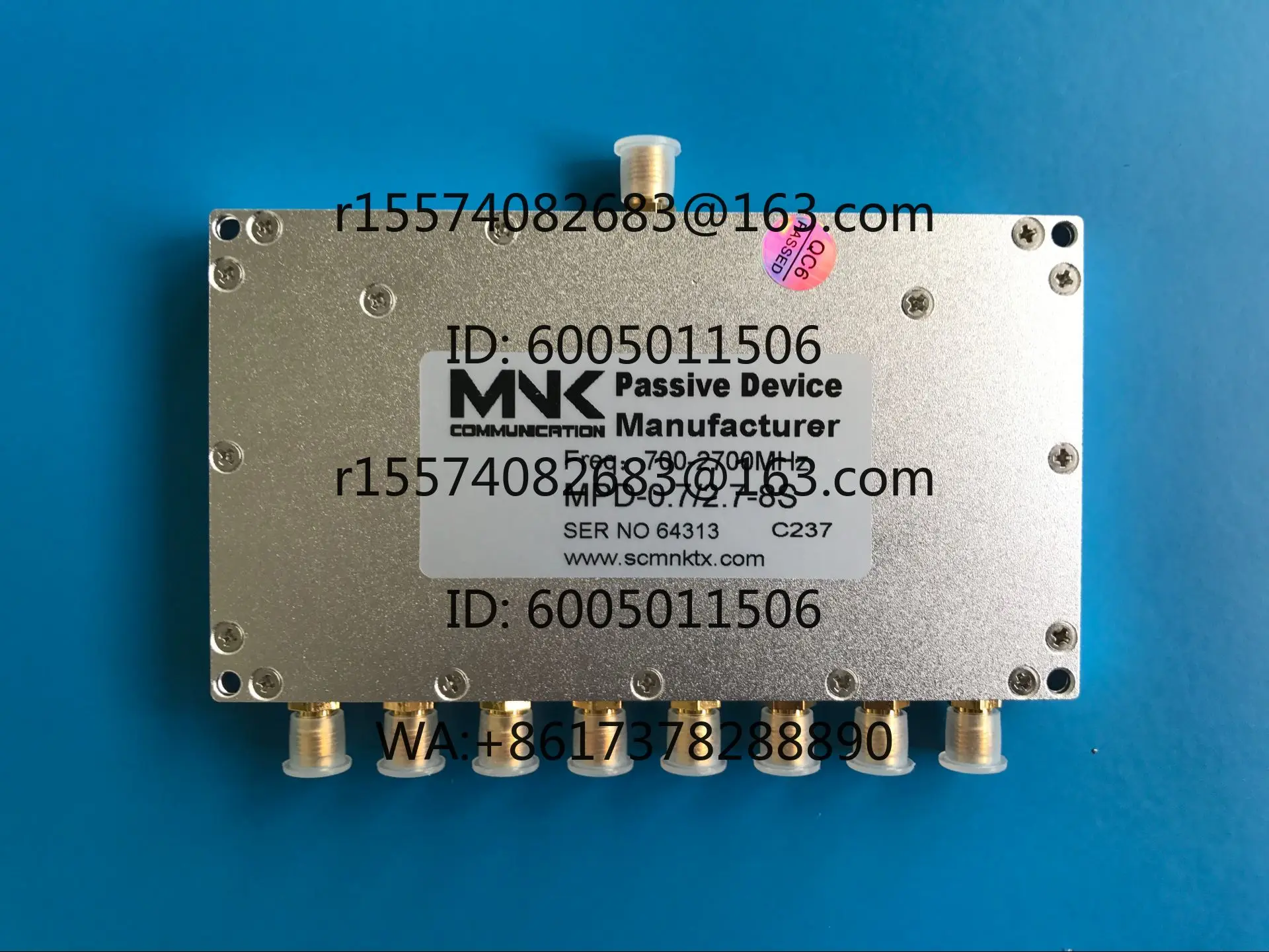 

SMA Head 698/700-2700M Microstrip Eight Power Divider Power Distribution Combiner GPS One 0.7-2