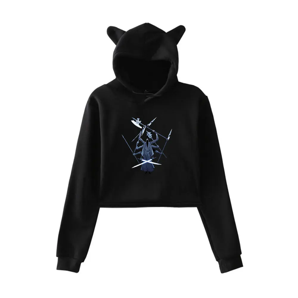 

Hot Game Solo Leveling Vintage 90s Streetwear logo Hoodie Merch Hoodies Sweatshirts for Girls Cat Ear Crop Fashion Sports