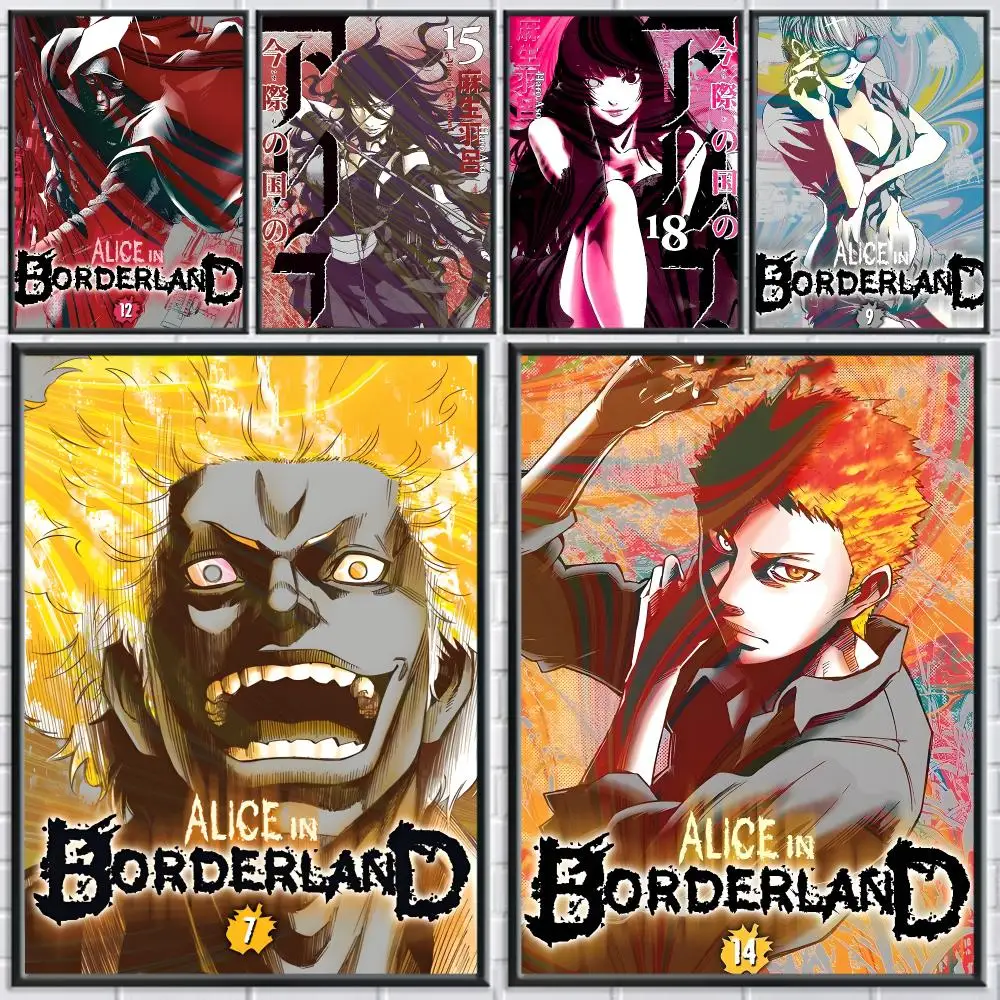 comic Alice in Borderland Poster Poster HD Self Adhesive Waterproof Art Print Wall Decor for Bedroom Living Room Home Gift