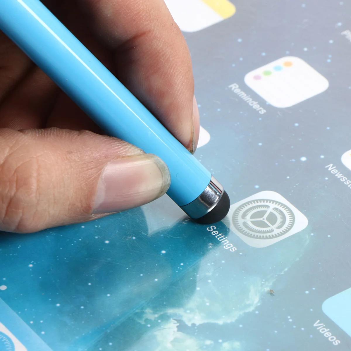 

Capacitive Pen Metal Tip Touch Screen Writing Tool for Phone Computer Smartphone Handwriting Smooth Surface Sky-Blue