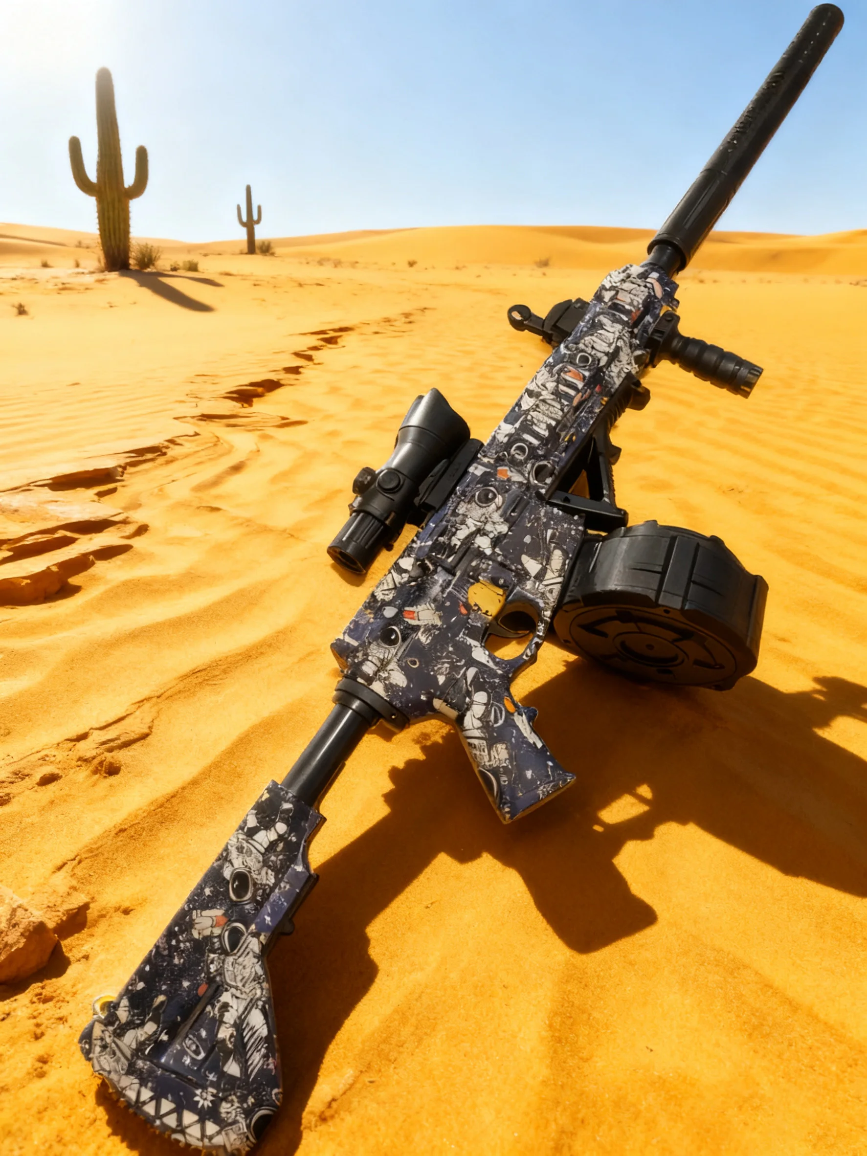 7,4 V, 500 Runden, automatische elektrische Gel-Ball-Blaster-Pistole, große Reichweite, Outdoor-Team-Kampfspielzeug für Jugendliche mit Sternenhimmel-Design