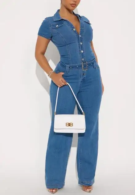 

New Sexy and Fashionable Denim Jumpsuit Jumpsuit
