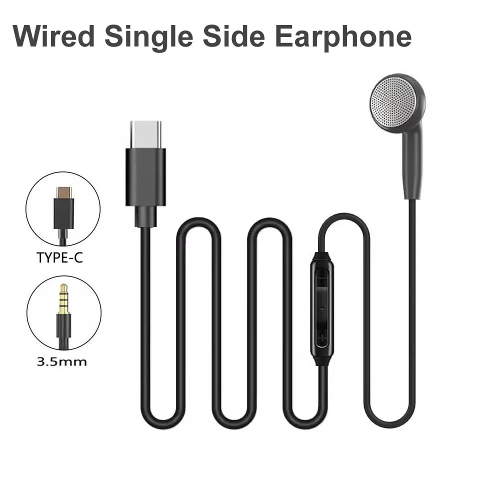 

Наушники USB C для Samsung S23 FE S22 S21 S20 A53 A54 3,5 мм/Type C Проводные односторонние наушники с микрофоном для iPhone 15 16 Pro Max