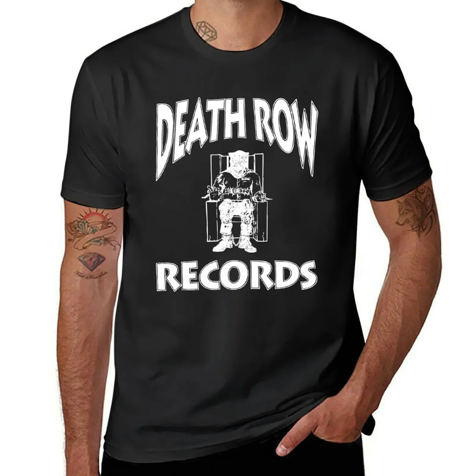 

Death Row Records T-Shirt korean fashion new edition black t shirts for men