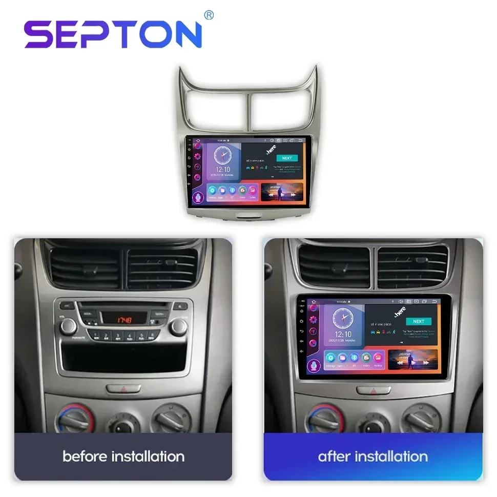 SEPTON Android Car Stereo Radio for Chevrolet Sail 2009 - 2014 GPS CarPlay Automovie Multimedia Vehicle Player Head Unit 4G QLED