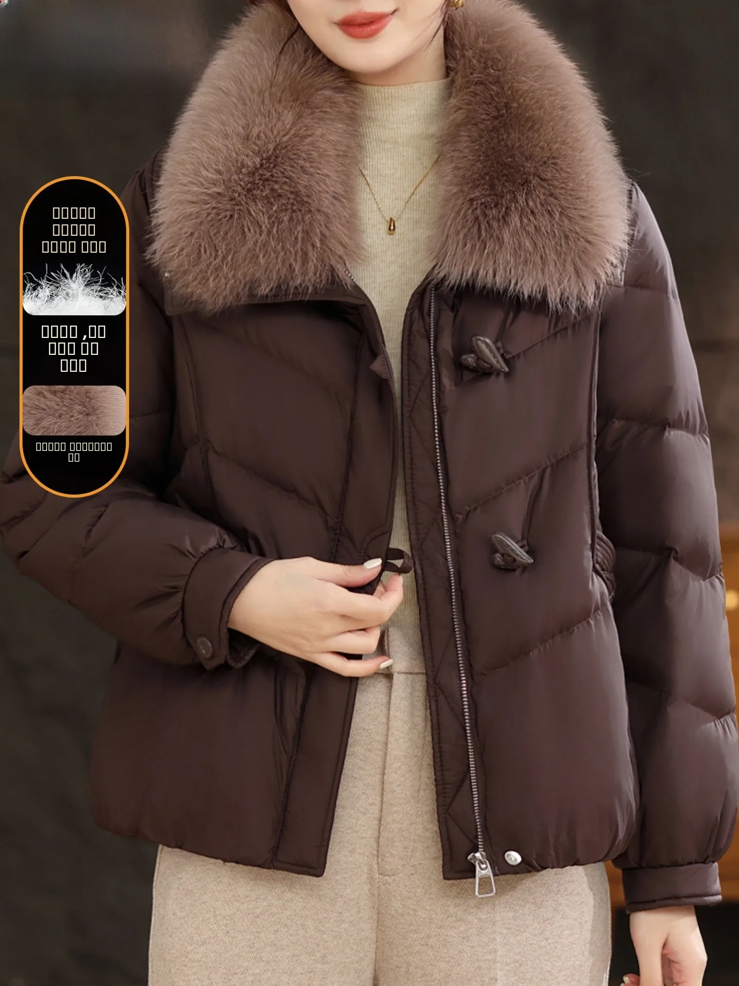

Thi down Jaet Winter Coat for Women over 50 Middle-Aged And ly Faionable Stand Size Loose Fit Warm Cardigan