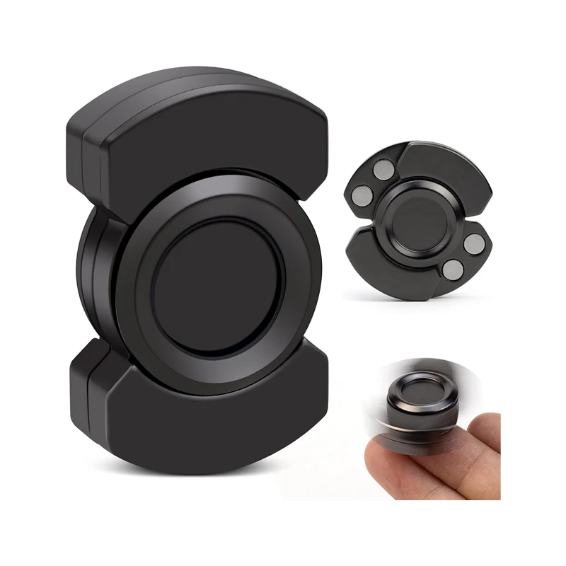 3-in-1 Alloy Fidget Spinner - Click,Slide & Spin Modes,Ultra-Silent,High-Speed Rotation,3-Minute Spin Time,Compact Stress Relief