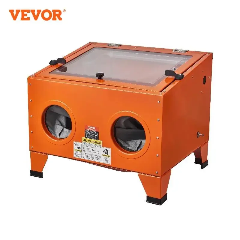 VEVOR 25/40/60 Gallon Sandblasting Cabinet Portable Benchtop Sand Blaster with Blasting Gun Nozzles for Paint Stain Rust Removal