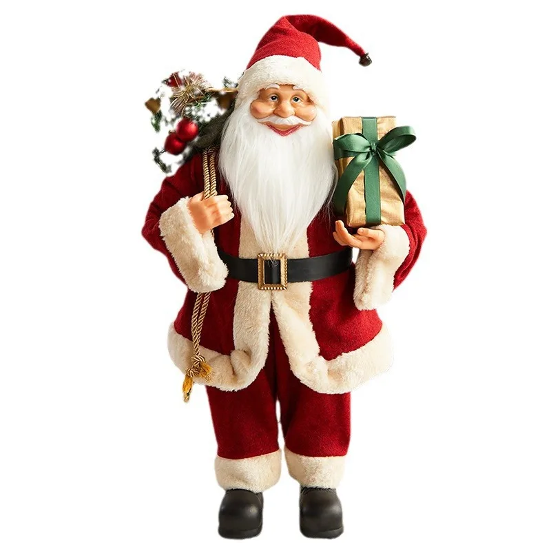 Cross-border hot-selling Santa Claus doll ornaments, Christmas scene arrangement, welcome hotel window tabletop decoration