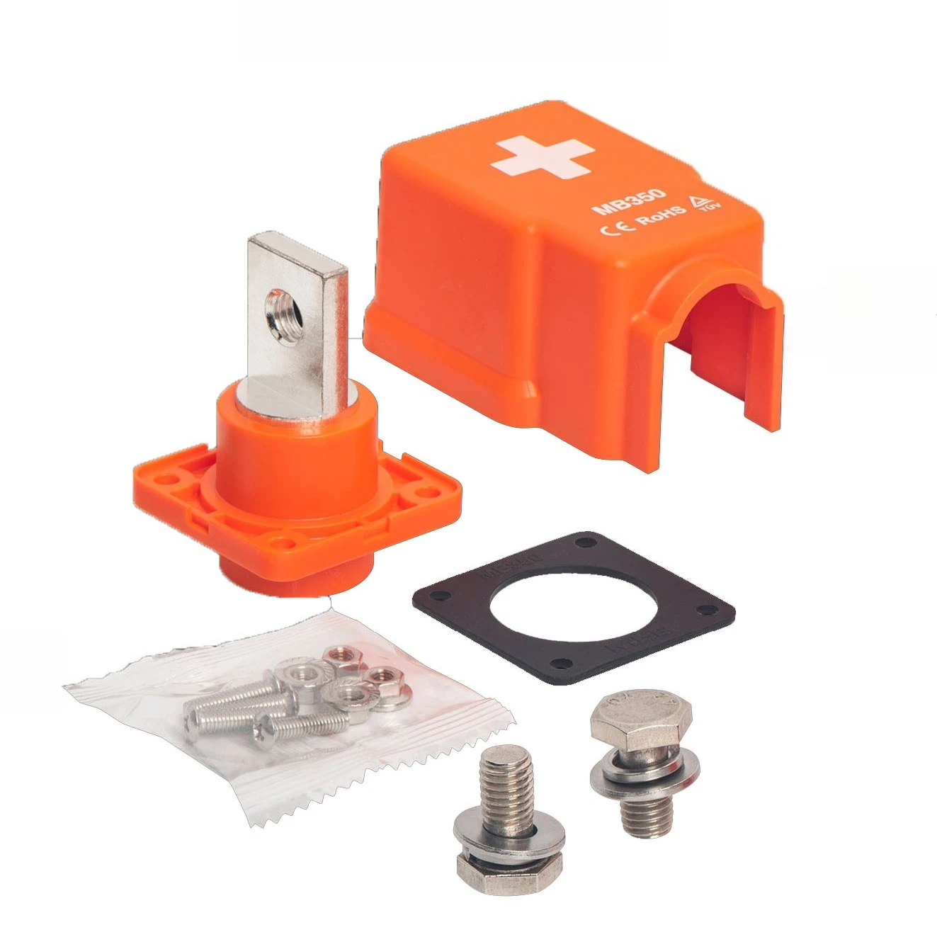 2pcs 150A 250A 350A MEB High Quality Through-wall Type High Current Lithium Battery Copper Connector New Energy Storage Terminal