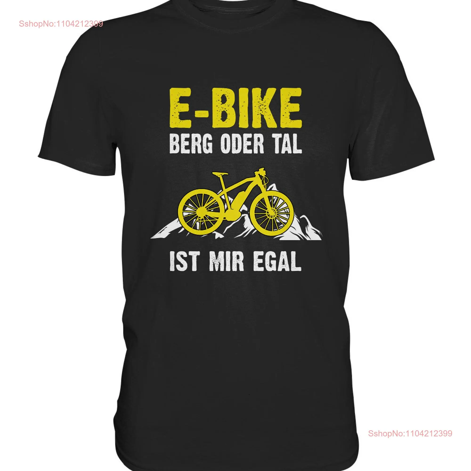 Mountain or Valley Electric Bike Bicycle E T ShirT long or short sleeves