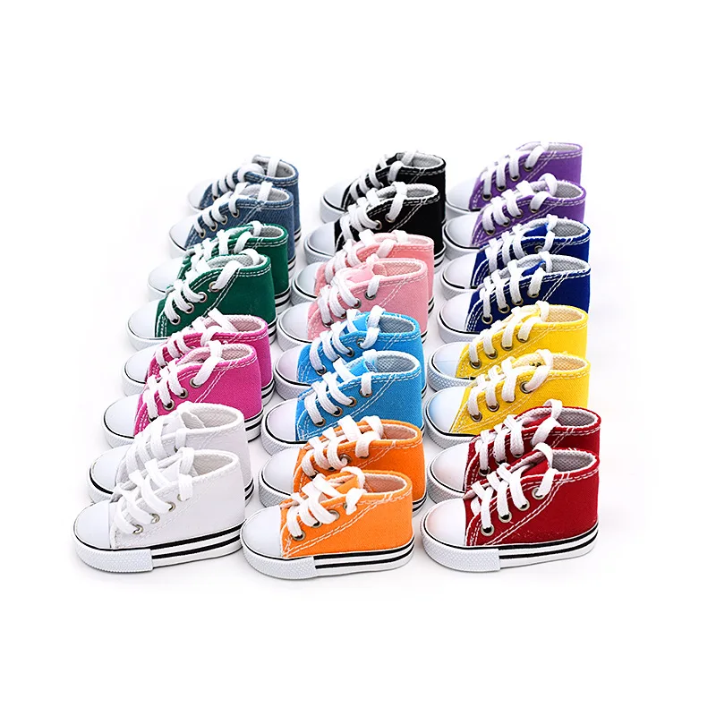 

7.5cm Canvas Shoes for 1/3 1/4 BJD Doll Sneakers Shoes Clothes Accessory Diy Handmade Gift 1Pair