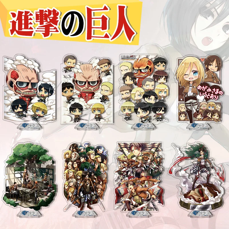 Anime Shingeki No Kyojin Acrylic Stand Attack On Titan Figures Miniatures Manga Figurines Garage Kits Model Toys Ornaments Decor