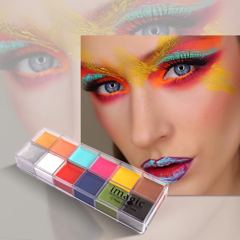 IMAGIC Halloween Face Body Paint Oil Painting For Kids Art Make Up Set Tools Party Fancy Dress Safe Non-Toxic