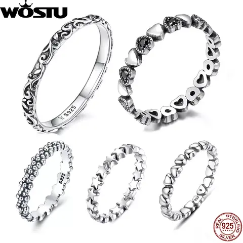 Sterling Silver Stackable Ring Women WOSTU