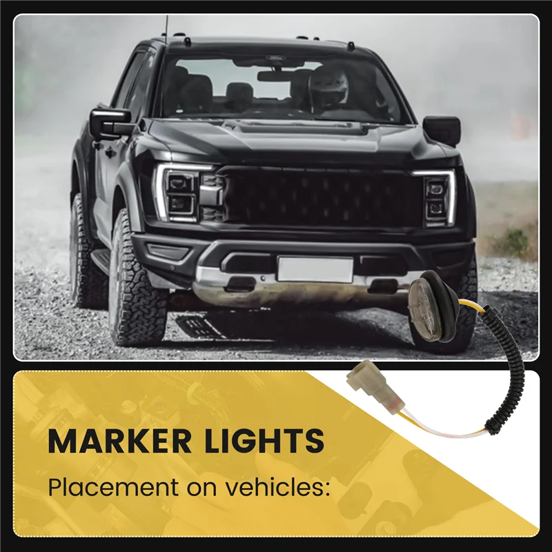 Front Fender Wheel Eyebrow Light Signal Light For Ford F150 Raptor 2017-2022 HL3Z-15442-B HL3Z-15442-K