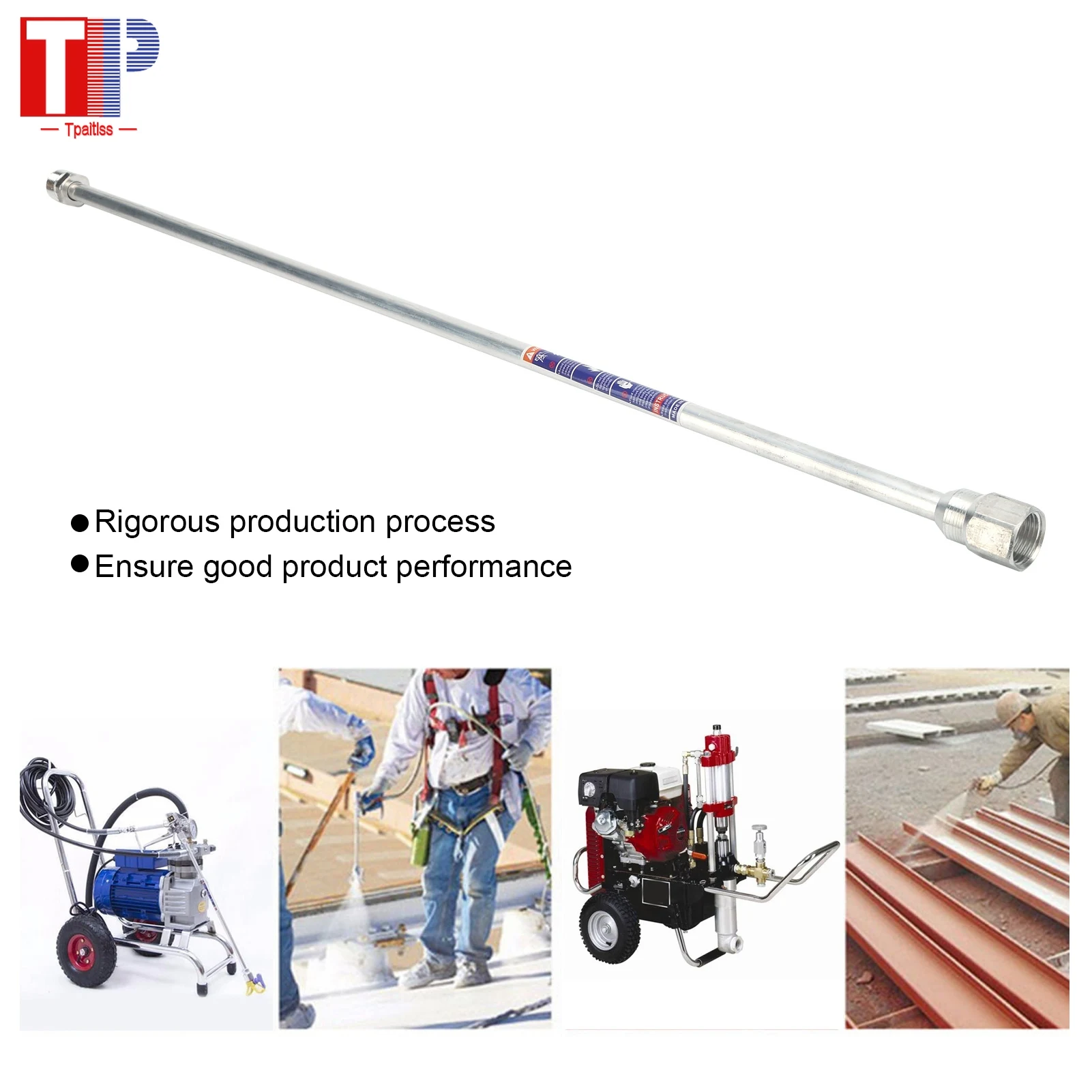 Tpaitlss 75 ซม.Sprayer Gun EXTENSION Rod Universal สีสเปรย์ปืน TIP EXTENSION POLE Rod เครื่องมือคู่มืออุปกรณ์ฮาร์ดแวร์