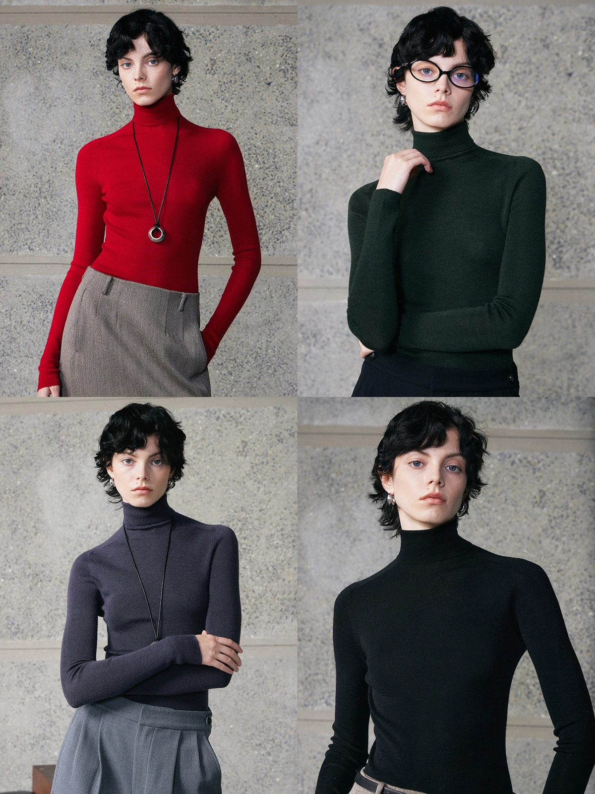 

Женская теплая термофутболка Thoransaura Sl из пряжи Yangzi с высоким воротом, цельная, машинная стирка, длинный рукав