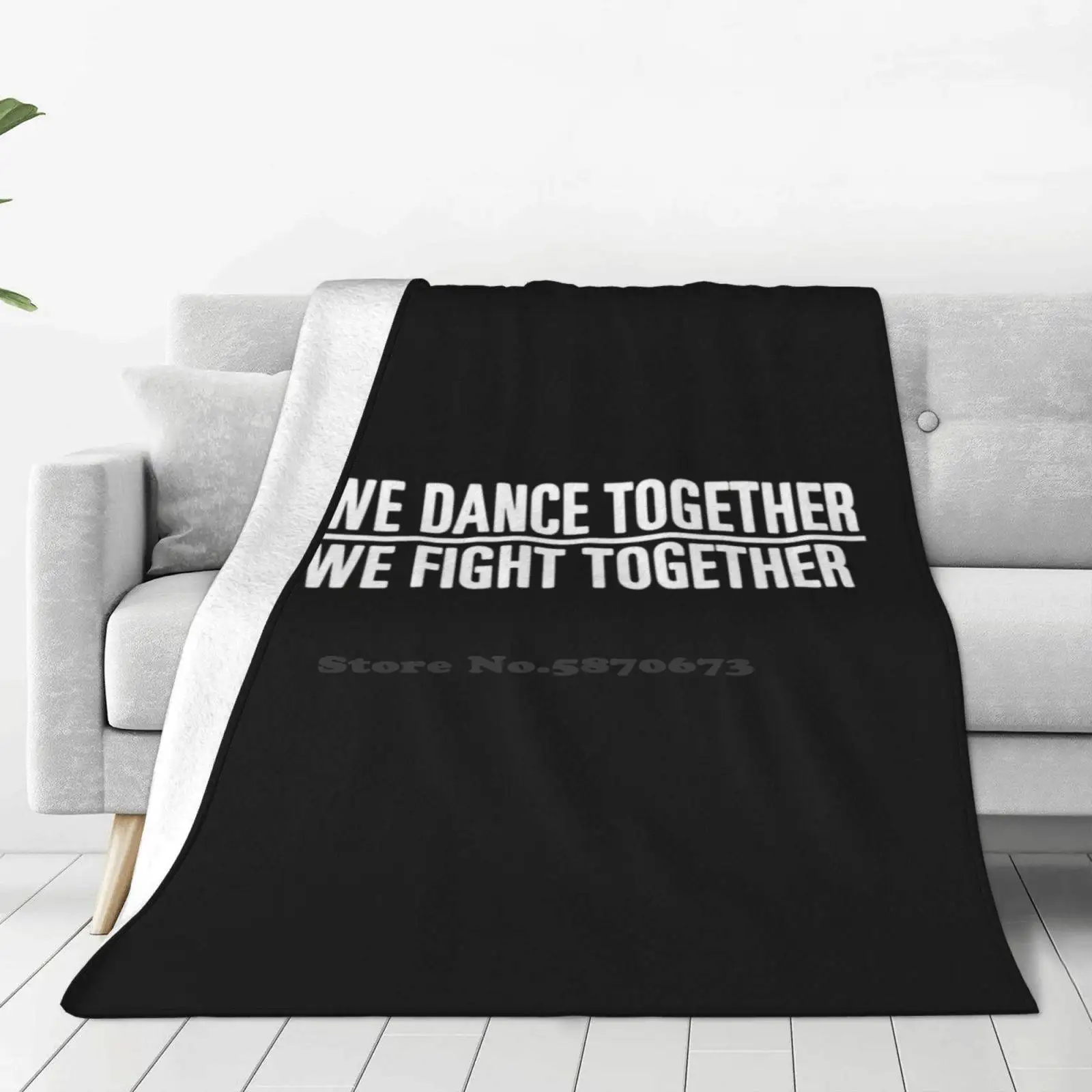 Bassiani We Dance Together We Fight Together New Selling Custom Print Flannel Soft Blanket Bassiani Club Bassiani Techno Techno