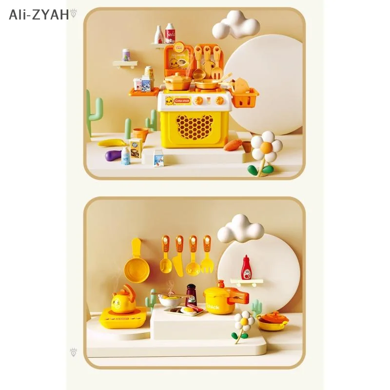 Herramienta de cocina de simulación para niños, juguetes de juego de rol, casa de juego de cocina simulada, juego divertido, juguete para regalo educativo temprano, 23/25/32 Uds.
