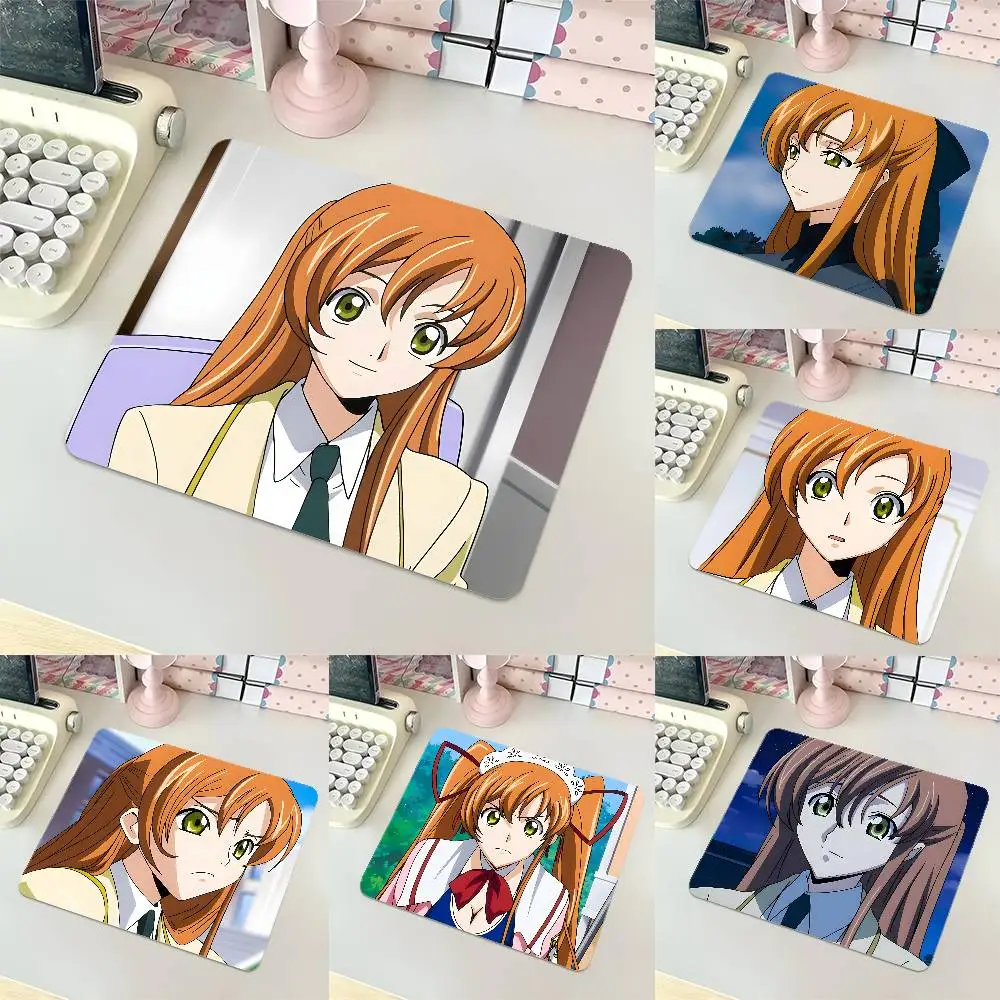 Shirley Fenette Code Geass Mousepad Small LockEdge Mouse Pad For Gamers Computer Desk Pad Rectangular Anti-slip Rubber