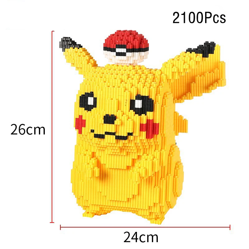 Pokemon Pikachu Building Block Bulbasaur Charmander 3D Model Assembly Connection Mini Brick Figure Toys for Home Decora image 3