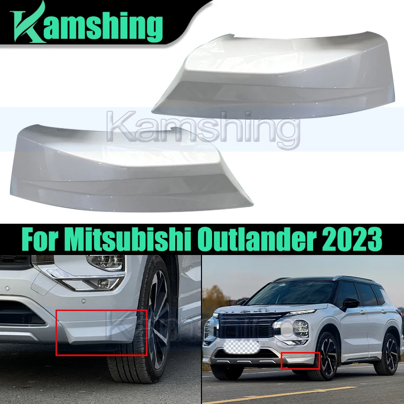 

1 пара накладок на углы переднего бампера для Mitsubishi Outlander 2023, декоративные накладки на передний угол, защита углов переднего бампера