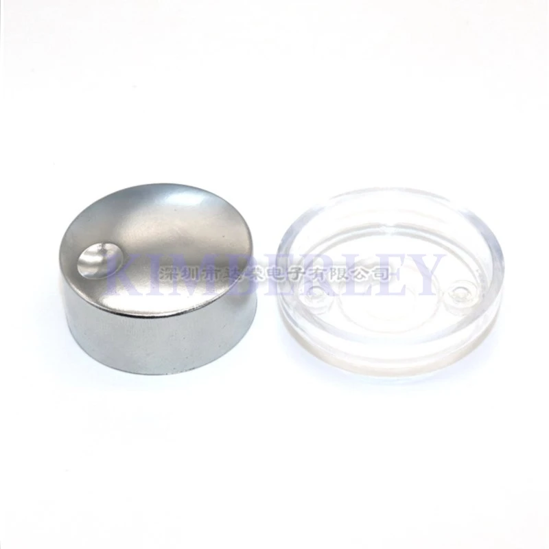 1PCS 34.5x16mm Plating Knobs With Transparent Light Cup Potentiometer Knob Cap Volume Control Switch Caps 6mm Flower Shaft Hole