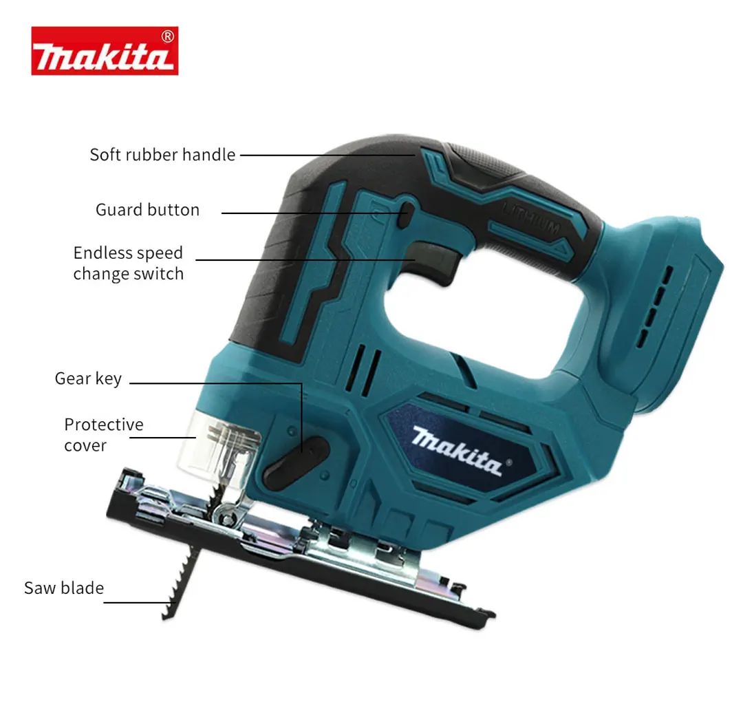 Imagem -04 - Makita Djv182 18v Brushless Jig Electric Jig Cordless Barrel Handle Jigsaw sem Bateria Djv182 Makita 18v Ferramenta de Serra