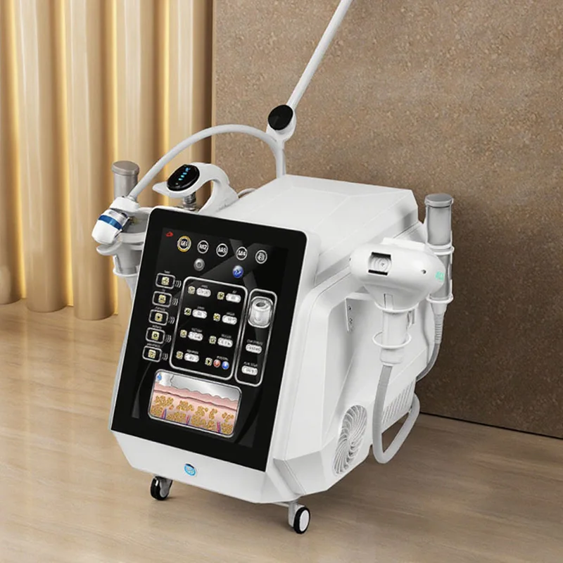 Máquina de rodillo de succión al vacío multifuncional portátil, herramienta de masaje de drenaje linfático para levantamiento de la piel, quema de grasa RF