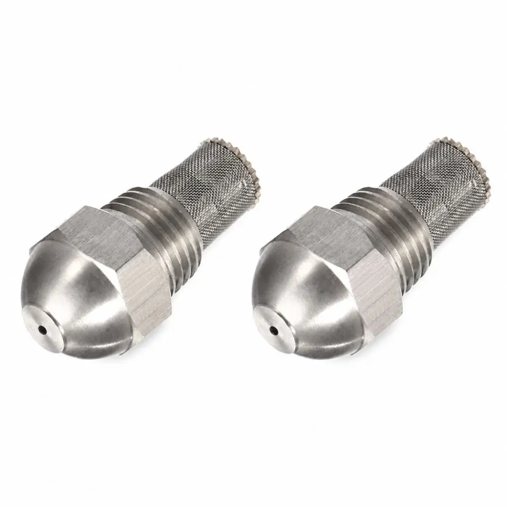 2PCS 304 Stainless Steel Misting Nozzle 1.5mm Orifice Silver Garden Misting Nozzle 1/4 BSPT Atomizing Spray Tip Garden Watering